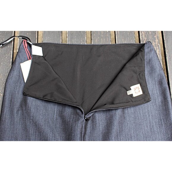 New w/Tags - sz 12 - Anne Klein Tailored Skirt w/Kick Pleat, Indigo, Nordstrom - Picture 8 of 11